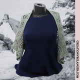 Châle boléro Pearl, tricoté à la main en laine d'alpaga -vue 3