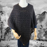 Poncho Lux tricoté à la main en alpaga vue 1