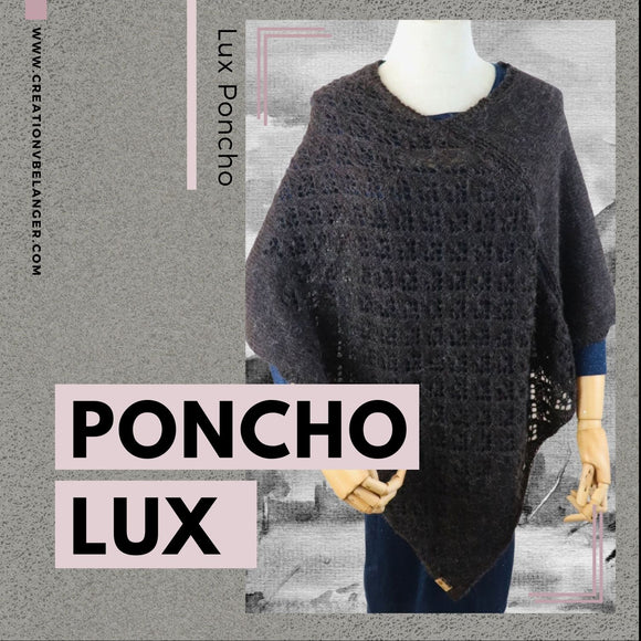 Poncho Lux tricoté à la main en alpaga 