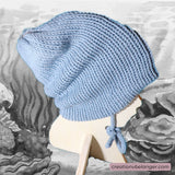Bonnet pour enfant 1-2 ans tricoté à la main en laine mérinos vue 2