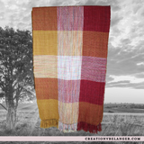 Country shawl, hand woven in hand dyed wool