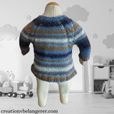 Chandail pour bébé ciel étoilé tricoté à la main en laine vue 4