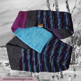 Foulard infini Éco tricoté à la main fait avec un ,mélanger de laine mérinos et alpaga vue 2