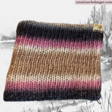 Tuque et cache-cou en laine tricoté à la main vue 4