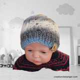 Bonnet pour bébé 0-6 mois tricoté à la main vue 2