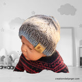 Bonnet pour bébé 0-6 mois tricoté à la main vue 3