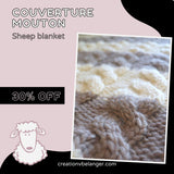 couverture pour bébé en laine tricoté à la main