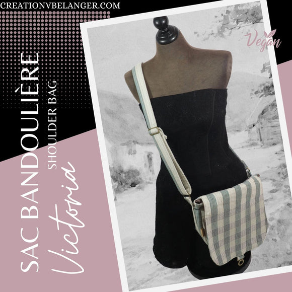 Victoria shoulder bag, handwoven in vegan fiber