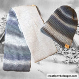 Tuque et foulard infini homme tricoté à la main en laine  vue 4