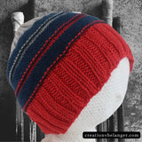 Tuque pour garçon Hokey, tricoté à la main en laine et acrylique vue 1