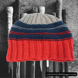 Tuque pour garçon Hokey, tricoté à la main en laine et acrylique vue-3